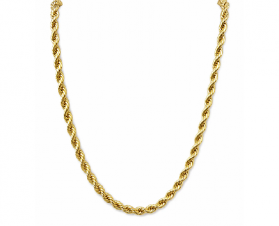 CADENA TORSAL 4MM DE CHAPA DE ORO 